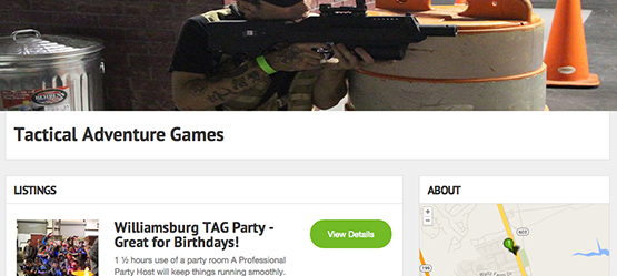 Get booked on the Laser Tag directory